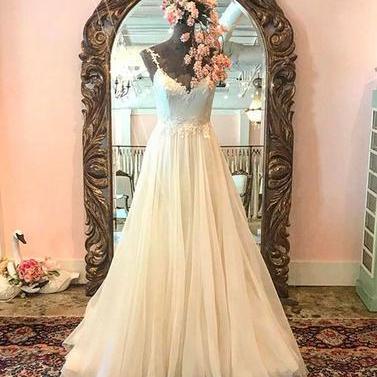 2017 Formal Charming A-line Tulle Long Prom Dress,..