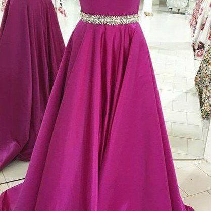 Pink Prom Dresses,pink Prom Dresses,long Satin..