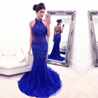 Luxury Crystals Beaded Prom Dress, Senior Prom..