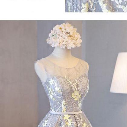 Beautiful A Line Tulle Lace Short Prom Dress,..