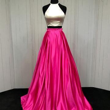 Elegant A Line Sleeveless Prom Dress, Long Evening..