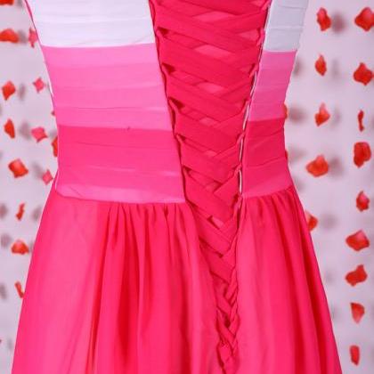 Beautiful Prom Dress,pink Prom Dress,gradient..