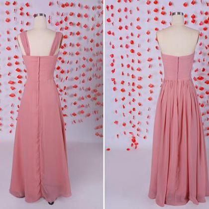 Simple Dusty Bridesmaid Dress,pink Bridesmaid..