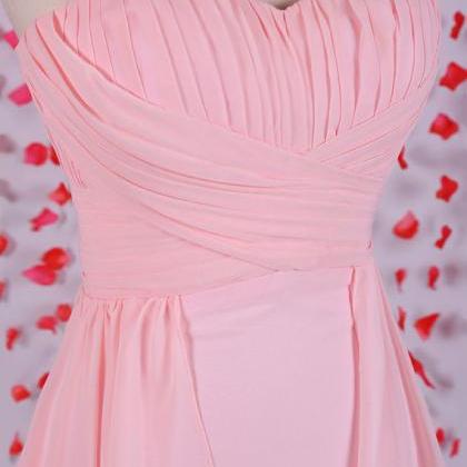 Simple Pearl Bridesmaid Dresses, Pink Bridesmaid..