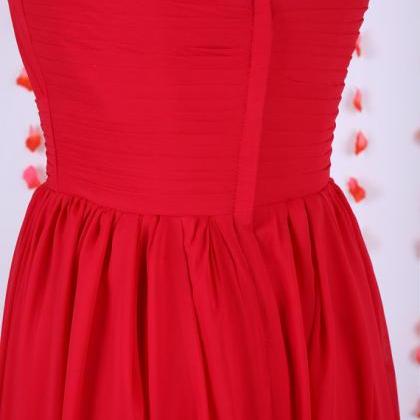 Elegant Deep Red Bridesmaid Dress, Sweetheart..