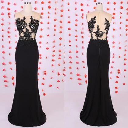 Newest Handmade Prom Dress,black Mermaid Prom..