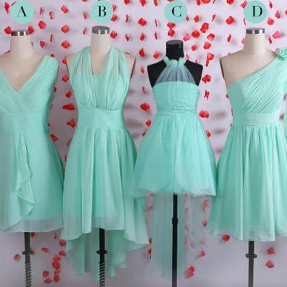 Simple Bridesmaid Dresses, Mint Bridesmaid Dress,..