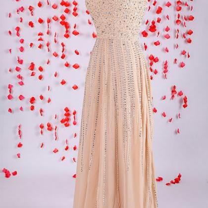 Gorgeous Prom Dress,long Prom Dress,champagne Prom..