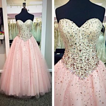 Pink Prom Dress, 2015 Prom Dress, Beautiful Prom..