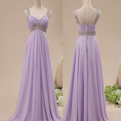 Lilac Prom Dress, Long Prom Dress, Custom..