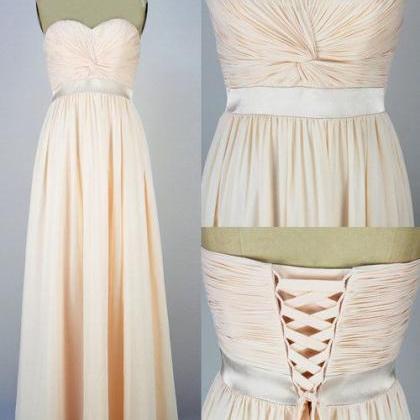 Bridesmaid Dress, Long Bridesmaid Dress, Lace Up..