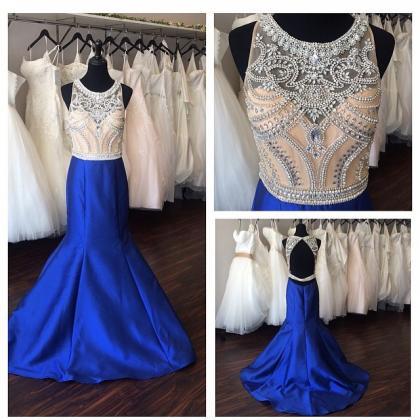 Royal Blue Prom Dress, Mermaid Prom Dress,..