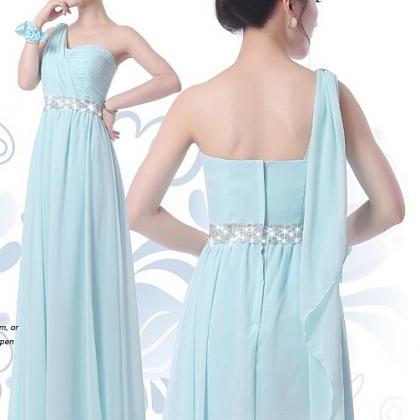 Blue Bridesmaid Dress, Long Bridesmaid Dress,..