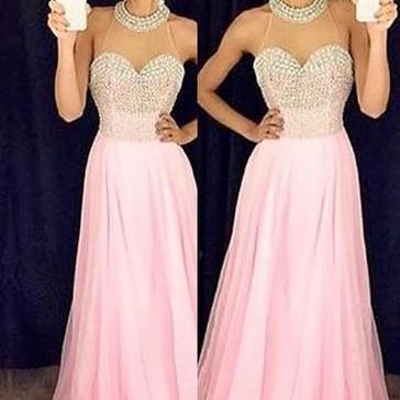 Charming Prom Dress,sexy Evening Prom Dress,pink..