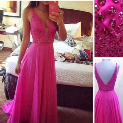 Pink Prom Dresses,2016 Evening Gown, Prom..
