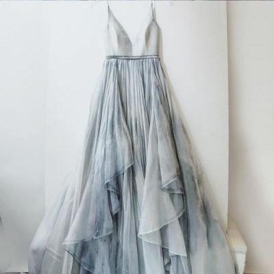 Gradient Prom Dress,Ombre Evening Dress,Prom Dresses,Chiffon Formal Gowns,Teens Bridesmaid Gown For Teens,PD3075