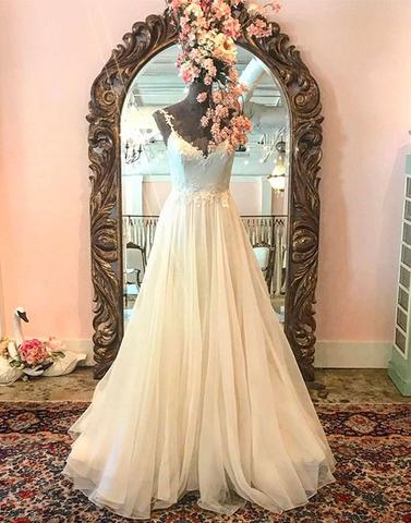 2017 Formal Charming A-line Tulle Long Prom Dress, Pd3821