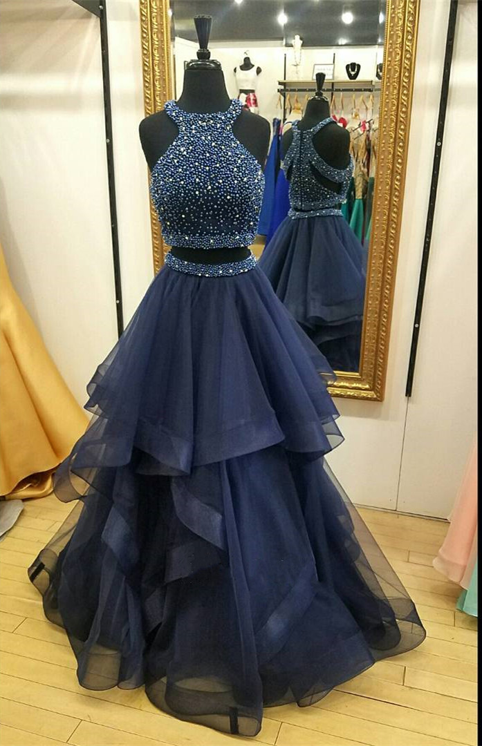 blue navy dress prom