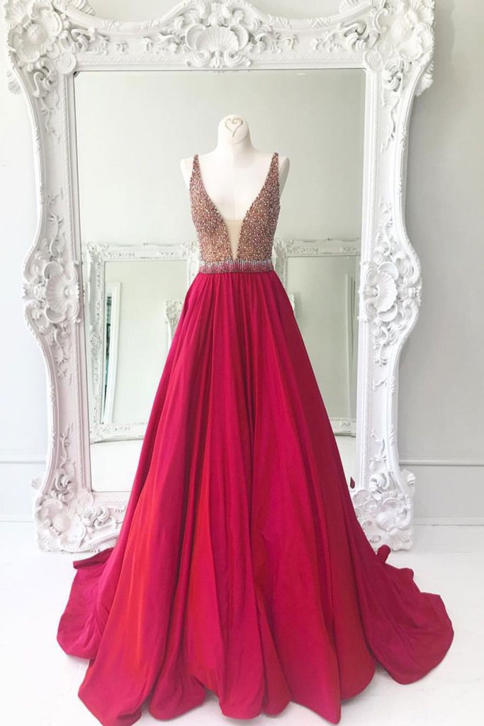 Sparkly Sequins Red Long Prom Dress Evening Dress,pd14929