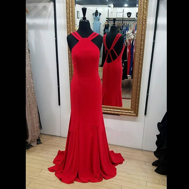 Sexy Sleeveless Prom Dress, Red Mermaid Prom Dresses, Long Evening Dress,pd141002