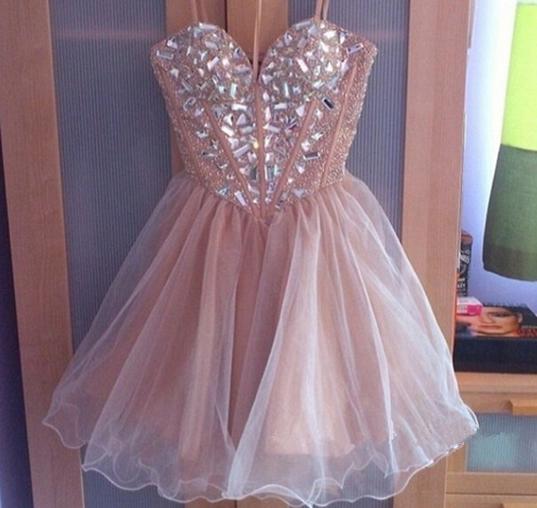 A-line Sweetheart Homecoming Dresses, Tulle Graduation Dress ,short Prom Dresses,pink Homecoming Dresses,pd1411150