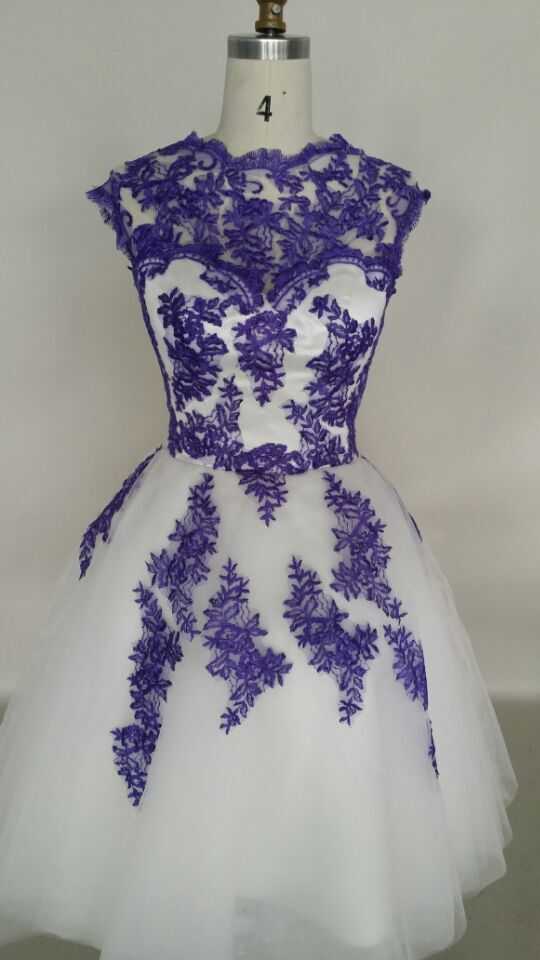 Neckline Prom Dress,blue Prom Dress, Applique Prom Dress/evening Dress Lace Applique Details, Short Prom Dresses, Prom Dresses 2105, Tulle