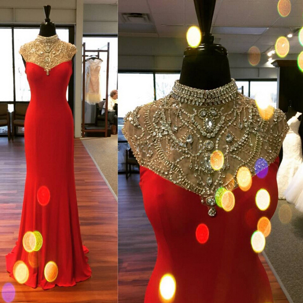 Red Prom Dress, Cap Sleeve Prom Dress, Elegant Prom Dress, Charming Prom Dress, Handmade Prom Dress, Affordable Prom Dress, Bd220