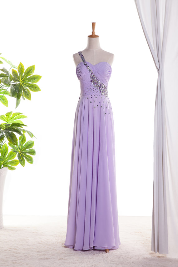 One Shoulder Prom Dress, Long Prom Dress, Lavender Prom Dresses, Purple Evening Dress, Formal Dress ,homecoming Dress, Cocktail Dress, Bd3006