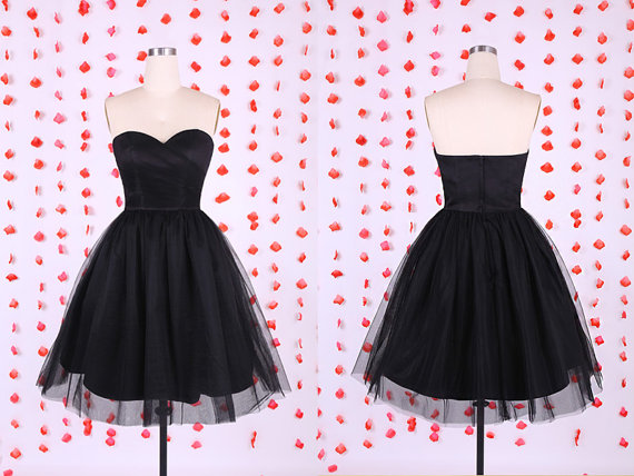 Simple Prom Dress,sweetheart Black Prom Dress, A-line Short Prom Dress,cocktail Party Dresses,black Mini Dresses,evening Dresses Party Gowns,