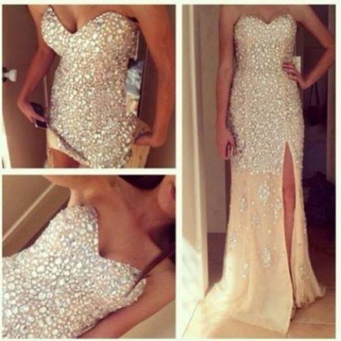 sparkly champagne dress