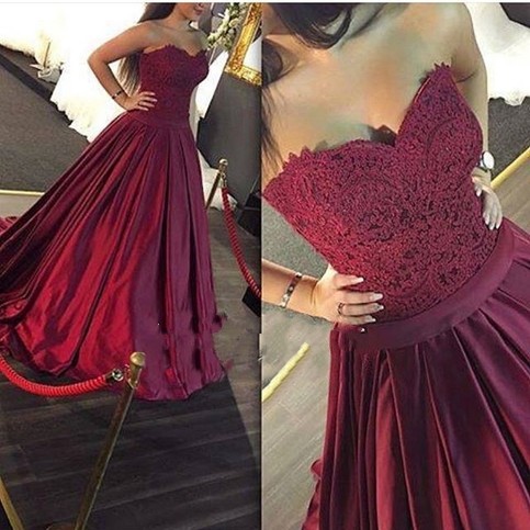 Maroon Long Prom Dress, Sweetheart A-line Lace Prom Dress,formal Dress,evening Dress, Ball Gown, Party Dress, Custom Made Prom Dresses,pd17009