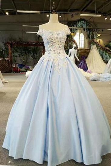 Blue Satin Long Off Shoulder Lace Up Formal Prom Dress, Strapless Long Evening Dress,pd14257