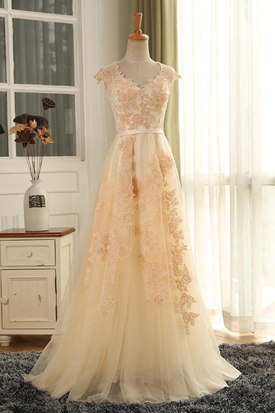 Elegant Long Customize Senior Prom Dress, Tulle Evening Dress,pd14301