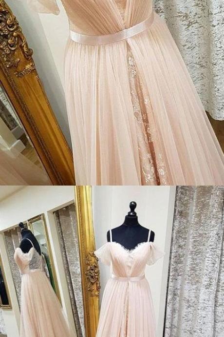 Sexy Sleeveless Prom Dress, Spaghetti Straps Prom Dresses, Tulle Evening Dress,pd14765