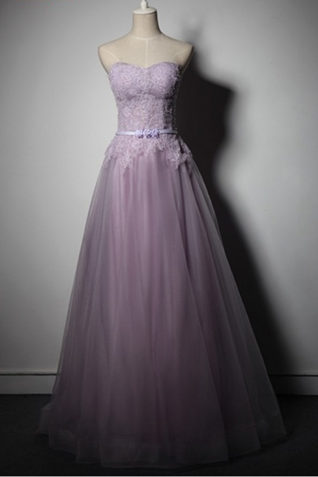 Light Purple Prom Dress Tulle Party Formal Graduation Dress Evening Gown,ma0068