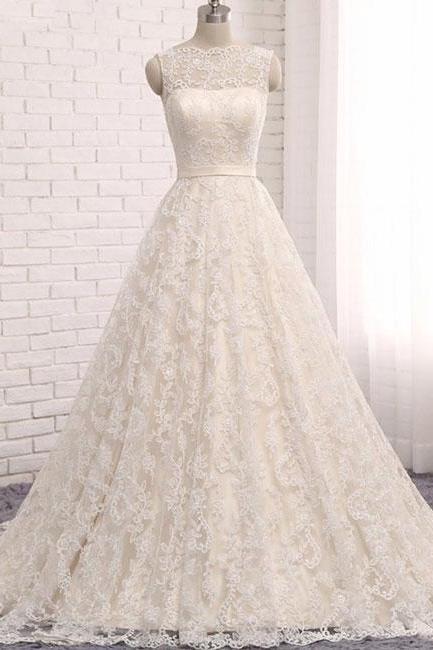 Custom Made A Line Lace Tulle Long Prom Dress, Wedding Dress ,pd14879