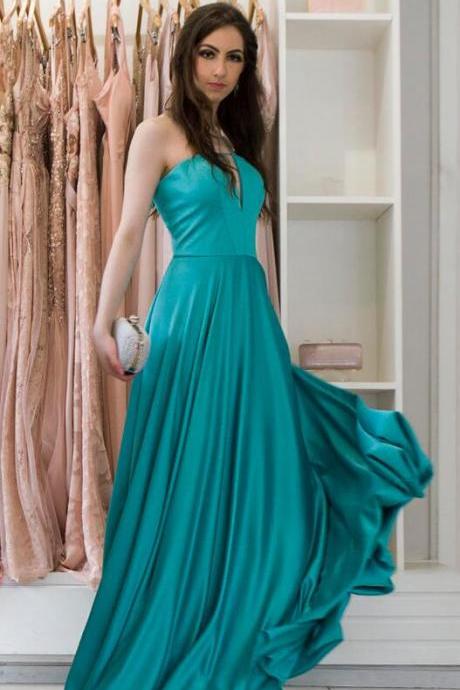 Charming Prom Dress, A Line Strapless Prom Dresses, Elegant Long Homecoming Dress, Formal Evening Gown ,pd141049