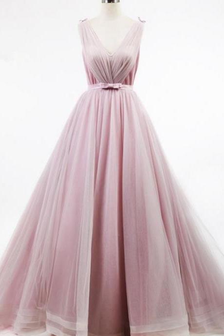 V Neck Prom Dress, Sexy Tulle Prom Dresses, Long Evening Dress, Formal Gowns,pd141125