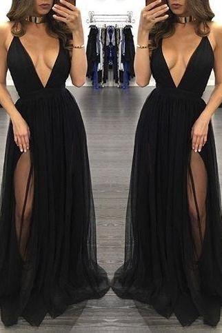 Black Prom Dress,high Quality Prom Dress,prom Dress 2017,tulle Prom Gowns,sexy Evening Dress,formal Prom Dress, Fs3089