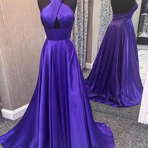 Simple Satin Backless Long Prom Dress, Evening Dress,PD141085 on Luulla