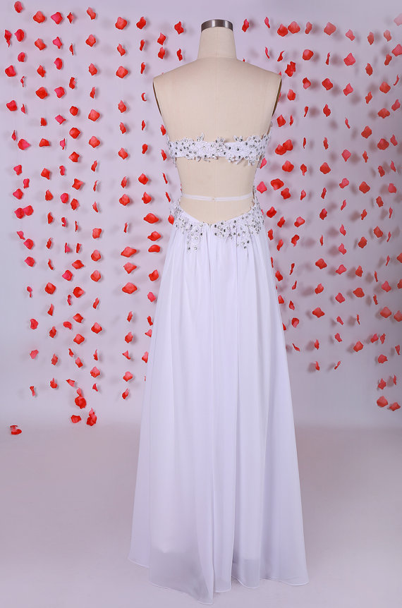 Beautiful Sweetheart Prom Dressfloor Length Prom Dresses Cleavage Backless Prom Dresssexy 8715